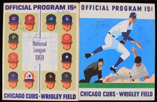 1969-72 Chicago Cubs Pittsburgh Pirates Signed Wrigley Field Game Scorecards - Lot of 4 (JSA)
