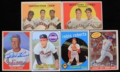 1950s-60s Signed Baseball Trading Cards - Lot of 6 w/ Ralph Kiner, Robin Roberts, Rocky Colavito & More (JSA)