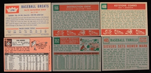 1950's-60's Signed Baseball Trading Cards - Lot of 6 w/ Ralph Kiner, Robin Roberts, Rocky Colavito & More (JSA)