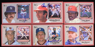 1983 Signed Donruss Action All Stars Baseball Trading Cards - Lot of 9 w/ Johnny Bench, Cal Ripken Jr., Ron Guidry & More (JSA) 