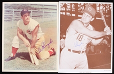 1950s Ted Kluszewski Cincinnati Reds Signed 8" x 10" Photos - Lot of 2 (JSA)