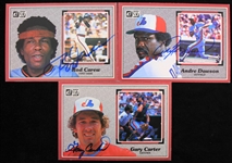 1983 Signed Donruss Action All Stars Baseball Trading Cards - Lot of 8 w/ Rod Carew, Gary Carter, Andre Dawson & More (JSA) 