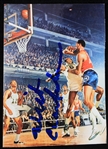 1960s Wilt Chamberlain Philadelphia 76ers Signed 3.25"x 4.5" Photo (JSA)