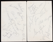 1951-52 Brooklyn Dodgers Phiadelphia Phillies Toronto Maple Leafs Multi Signed Album Pages - Lot of 4 w/ Duke Snider & More (JSA)