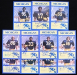 1977 Michigan Wolverines Signed Schedule 3.5" x 5.5"  Postcards - Lot of 21 (JSA)