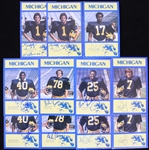 1977 Michigan Wolverines Signed Schedule 3.5 x 5.5  Postcards - Lot of 21 (JSA)