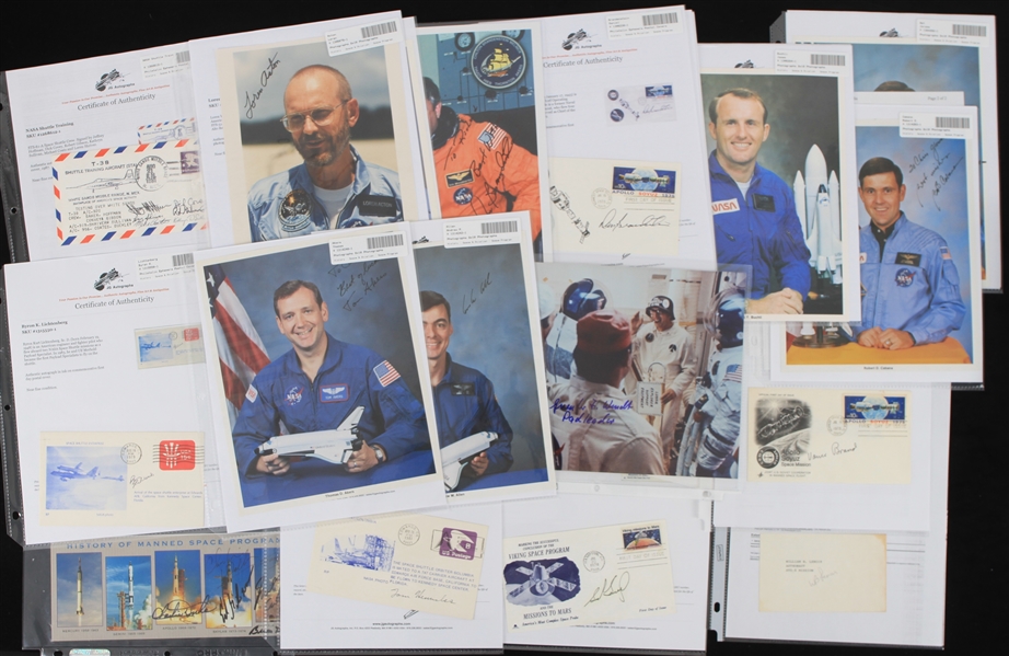 1970s-2000s NASA Astronaut Signed Photo & First Day Envelope Collection - Lot of 100