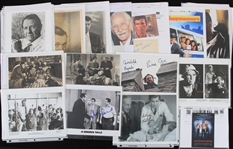 1940s-2000s Hollywood Signed Photos Index Cards Cuts Collection - Lot of 100