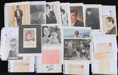 1940's-2000's Hollywood Signed Photos Index Cards Cuts Collection - Lot of 100