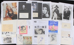 1960's-1990's Rock N Roll Signed Photos Index Cards Cuts Records Collection - Lot of 95