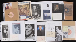 1960s-90s Rock N Roll Signed Photos Index Cards Cuts Records Collection - Lot of 80