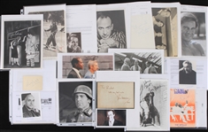 1930's-2000's Oscar Nominees & Winners Signed Photos Index Cards Cuts Collection - Lot of 100