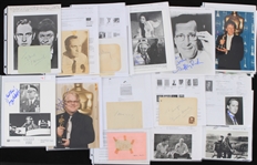 1930's-2000's Oscar Nominees & Winners Signed Photos Index Cards Cuts Collection - Lot of 100