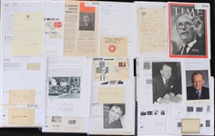 1870s-2000s Politicians Signed Photos Index Cards Cuts Collection - Lot of 95
