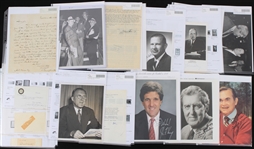 1870's-2000's Politicians Signed Photos Index Cards Cuts Collection - Lot of 95