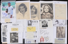 1900's-2000's Americana Signed Photos Index Cards Cut Collection - Lot of 80
