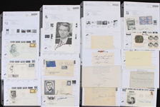 1900's-2000's Americana Signed Photos Index Cards Cut Collection - Lot of 80