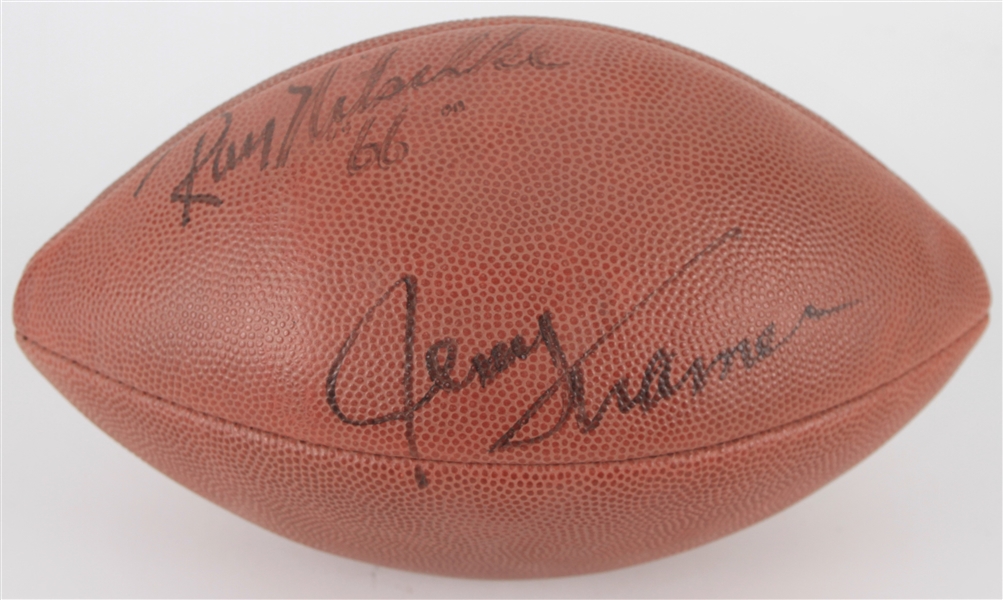 1970s Ray Nitschke Jerry Kramer Green Bay Packers Signed Football 