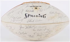 1968 San Diego Chargers Team Signed OAFL Woodard Autograph Panel Football w/ 50 Signatures Including Lance Alworth, John Hadl & More