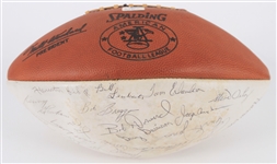 1968 San Diego Chargers Team Signed OAFL Woodard Autograph Panel Football w/ 50 Signatures Including Lance Alworth, John Hadl & More