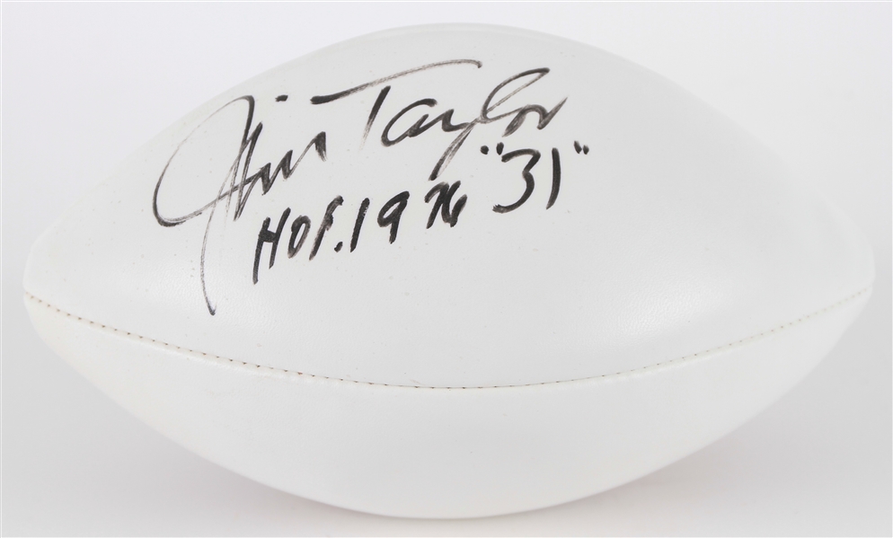1990s Jim Taylor Green Bay Packers Signed ONFL Tagliabue Autograph Panel Football 