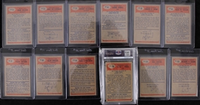 1955 Bowman Football Trading Cards Complete Set of 160 w/ 24 Cards Slabbed