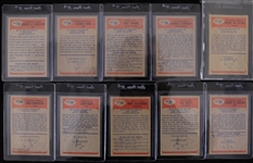 1955 Bowman Football Trading Cards Complete Set of 160 w/ 24 Cards Slabbed