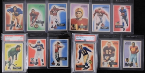1955 Bowman Football Trading Cards Complete Set of 160 w/ 24 Cards Slabbed