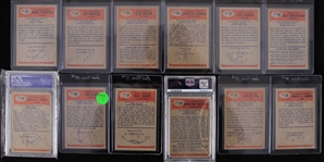 1955 Bowman Football Trading Cards Complete Set of 160 w/ 24 Cards Slabbed
