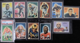 1955 Bowman Football Trading Cards Complete Set of 160 w/ 24 Cards Slabbed