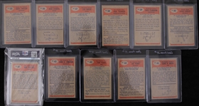 1955 Bowman Football Trading Cards Complete Set of 160 w/ 24 Cards Slabbed