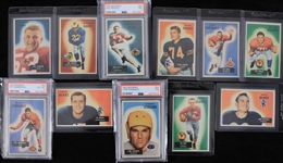 1955 Bowman Football Trading Cards Complete Set of 160 w/ 24 Cards Slabbed