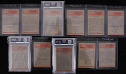 1955 Bowman Football Trading Cards Complete Set of 160 w/ 24 Cards Slabbed