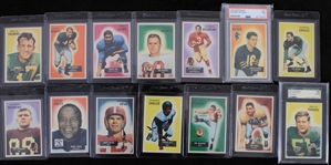 1955 Bowman Football Trading Cards Complete Set of 160 w/ 24 Cards Slabbed