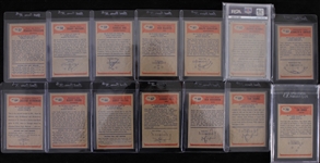 1955 Bowman Football Trading Cards Complete Set of 160 w/ 24 Cards Slabbed