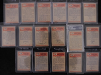 1955 Bowman Football Trading Cards Complete Set of 160 w/ 24 Cards Slabbed