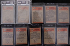 1955 Bowman Football Trading Cards Complete Set of 160 w/ 24 Cards Slabbed