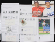1940's-90's Negro League & All American Girls Professional Baseball League Signed Photos Index Cards Collection - Lot of 33- Lot of 33