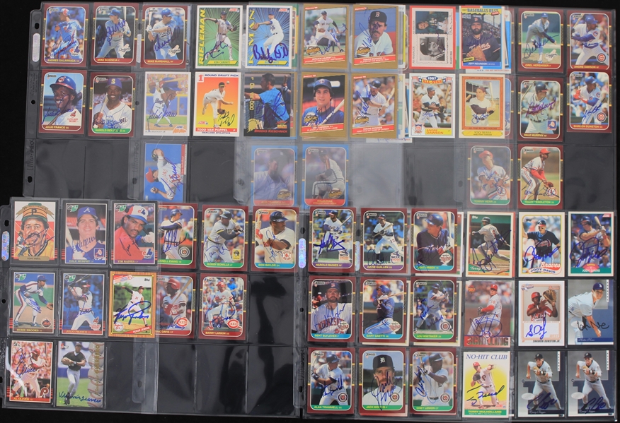 1980s-2000s Signed Baseball Trading Cards - Lot of 175 w/ & More