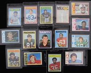 1972 Topps Football Trading Cards - Complete Set of 351 w/ 8 Slabbed Cards