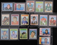 1972 Topps Football Trading Cards - Complete Set of 351 w/ 8 Slabbed Cards
