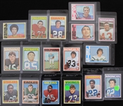 1972 Topps Football Trading Cards - Complete Set of 351 w/ 8 Slabbed Cards