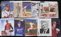 1950s-200Baseball Signed Photos Index Cards Cuts Collection - Lot of 50