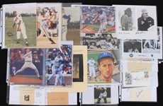 1950's-200Baseball Signed Photos Index Cards Cuts Collection - Lot of 50