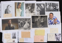 1910s-90s Hollywood Signed Photos Index Cards Cuts Collection - Lot of 100