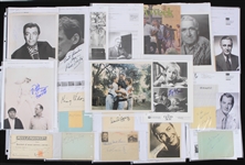 1910's-90's Hollywood Signed Photos Index Cards Cuts Collection - Lot of 100