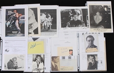 1910's-90's Hollywood Signed Photos Index Cards Cuts Collection - Lot of 100