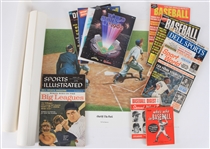 1950s-1990s Baseball, Football, Basketball Magazines, Books & Posters (Lot of 65+)