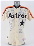 1989 Houston Astros #15 Team Signed Home Jersey w/ 32 Signatures Including Jeff Bagwell, Craig Biggio & More (MEARS LOA/JSA) 