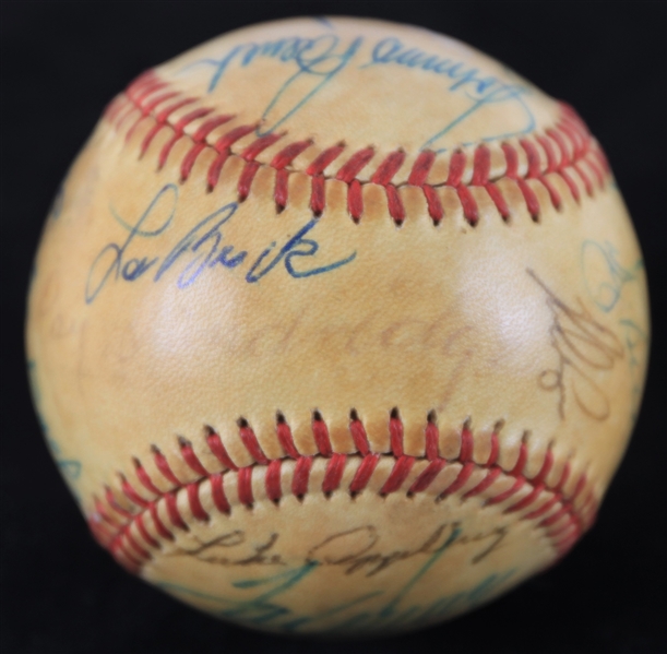 1984-86 Hall of Fame Multi Signed ONL Feeney Baseball w/ 18 Signatures Including Hank Aaron, Tom Seaver, Pete Rose & More (JSA) 